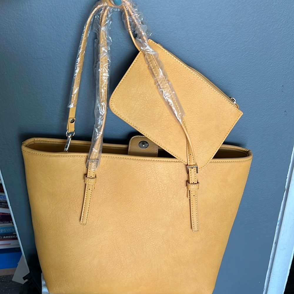 Big yellow purse, new